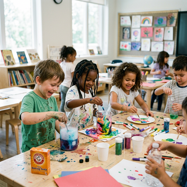 子供たちが楽しく学ぶ様子